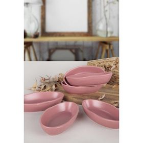 Keramika Mat Gül Kurusu Deniz 14 cm 6 Adet Çerezlik Sosluk