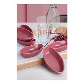 Keramika Mat Gül Kurusu Deniz 14 cm 6 Adet Çerezlik Sosluk