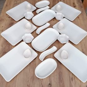 Keramika Mat Krem Siera 23 Parça 6 Kişilik Kahvaltı Takımı
