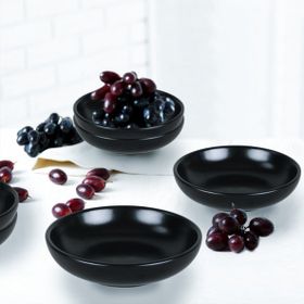 Keramika Mat Siyah Halka 6 Adet 13 cm Sosluk Çerezlik