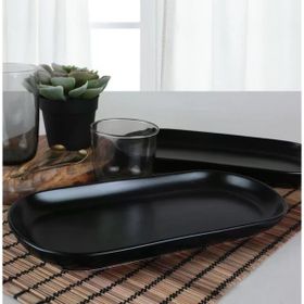 Keramika Mat Siyah Noyan 30 cm Kayık Tabağı