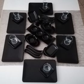 Keramika Mat Siyah Siera 6 Kişilik 36 Parça Kahvaltı Takımı