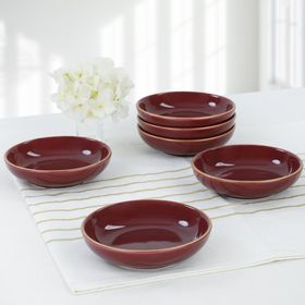 Keramika Mürdüm Halka 13 cm 6 Adet Çerezlik Sosluk