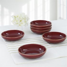 Keramika Mürdüm Halka 13 cm 6 Adet Çerezlik Sosluk