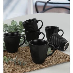 Keramika Myra Mat Siyah 10 cm 6 Adet Kupa