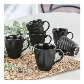 Keramika Myra Mat Siyah 10 cm 6 Adet Kupa