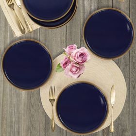 Keramika Nordic Gold Mat Kobalt 22 cm 6'lı Pasta Tabağı