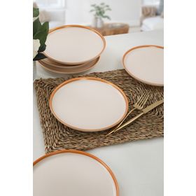 Keramika Nordic Gold Mat Krem 22 cm 6 Adet Pasta Tabağı