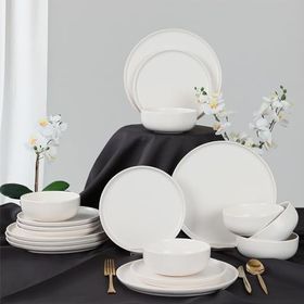Keramika Nordic Mat Beyaz 18 Parça 6 Kişilik Yemek Takımı