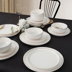 Keramika Nordic Mat Beyaz 18 Parça 6 Kişilik Yemek Takımı