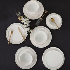 Keramika Nordic Mat Beyaz 18 Parça 6 Kişilik Yemek Takımı