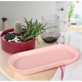 Keramika Noyan Açık Pembe 26 cm Kayık Tabak