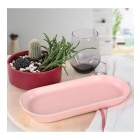 Keramika Noyan Açık Pembe 26 cm Kayık Tabak