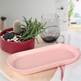 Keramika Noyan Açık Pembe 26 cm Kayık Tabak