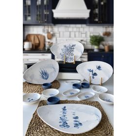 Keramika Oscar Blue Magic 15 Parça 4 Kişilik Kahvaltı Takımı