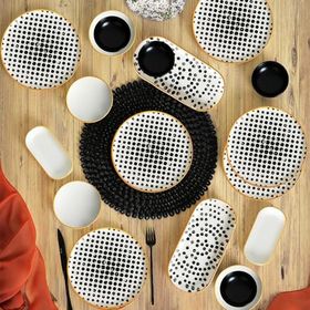 Keramika Polka 18 Parça 6 Kişilik Kahvaltı Takımı