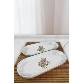 Keramika Polya 26 cm 2 Adet Noyan Kayık Salata Tabağı