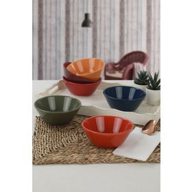 Keramika Rainbow Hitit 14 cm 6 Adet Çorba Kasesi Seti