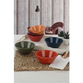 Keramika Rainbow Hitit 14 cm 6 Adet Çorba Kasesi Seti