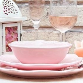 Keramika Romeo 24 Parça Açık Pembe Yemek Takımı
