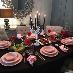 Keramika Romeo 24 Parça Açık Pembe Yemek Takımı