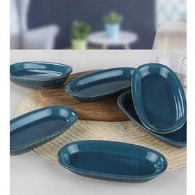 Keramika Safir Hitit 6'lı 16 cm Kayık Tabak