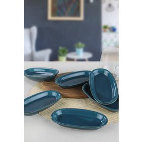 Keramika Safir Hitit 6'lı 16 cm Kayık Tabak