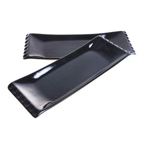 Keramika Selen 2 Parça 33 cm Siyah Kayık Tabak