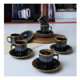 Keramika Shizen Sirius 12 Parça 6 Kişilik Kahve Fincan Takımı