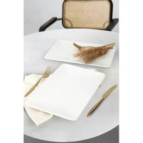 Keramika Siera Mat Beyaz 31x21 CM 2 Adet Kayık Tabak