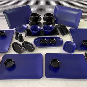 Keramika Siera Mat Kobalt Mavi Siyah 36 Parça Kahvaltı Seti