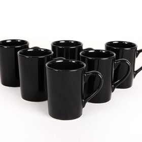 Keramika Siyah Zen 8 cm 6 Adet Kupa