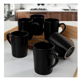 Keramika Siyah Zen 8 cm 6 Adet Kupa