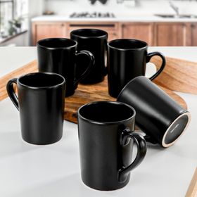 Keramika Siyah Zen 8 cm 6 Adet Kupa