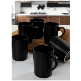Keramika Siyah Zen 8 cm 6 Adet Kupa