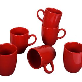 Keramika ST101206F506A0000000ACD100 6 Adet 9 cm Kırmızı Bayrak Bulut Kupa