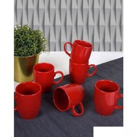 Keramika ST101206F506A0000000ACD100 6 Adet 9 cm Kırmızı Bayrak Bulut Kupa