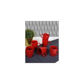 Keramika ST101206F506A0000000ACD100 6 Adet 9 cm Kırmızı Bayrak Bulut Kupa