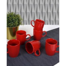 Keramika ST101206F506A0000000ACD100 6 Adet 9 cm Kırmızı Bayrak Bulut Kupa