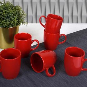 Keramika ST101206F506A0000000ACD100 6 Adet 9 cm Kırmızı Bayrak Bulut Kupa