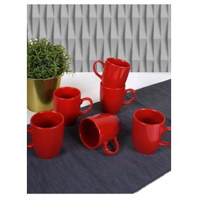 Keramika ST101206F506A0000000ACD100 6 Adet 9 cm Kırmızı Bayrak Bulut Kupa