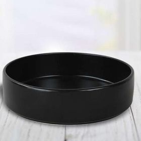 Keramika Stackable Mat Siyah 21 cm Yemek Tabağı