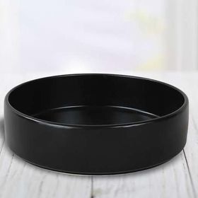 Keramika Stackable Mat Siyah 21 cm Yemek Tabağı