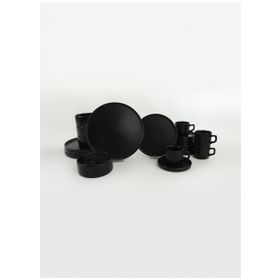 Keramika Stackable Mat Siyah 4 Kişilik 20 Parça Yemek Takımı