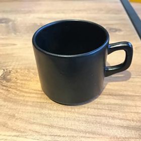 Keramika Stackable Siyah 8 cm Çay/Nescafe Fincanı