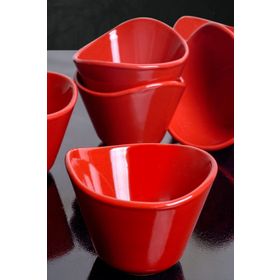 Keramika Tigela Kırmızı Bayrak 6'lı 11 cm Çerezlik