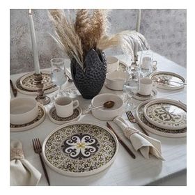Keramika Timeless Stackable Brown 20 Parça 4 Kişilik Kahvaltı Takımı