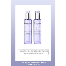 Kerastase 2x150 ml Blond Absolu Cicaplasme Sarı Saçlar İçin Isıya Karşı Koruyucu Bakım Serumu