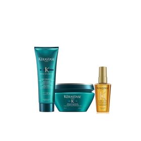 Kerastase Aşırı Yıpranmış Saçlar İçin 250 ml Şampuan + 200 ml Maske + 30 ml Serum + 50 ml Elixir Yağ