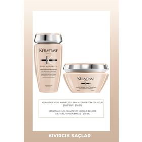 Kerastase Curl Manifesto Kıvırcık Saçlar İçin 200 ml Maske+250 ml Şampuan